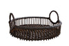 Tray "Renze" natural round bamboo 32.5x32.5x13cm