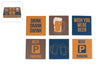 Onderzetter "Beer" met tekst a6 aardew 10x10x0,7cm
