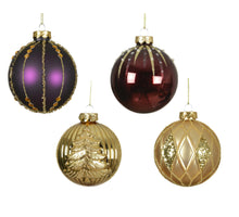 Kerstballen glas licht goud 4ass dia8cm