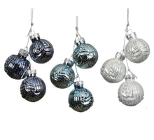 Bundel a 3 Kerstballen glas 3 assortie dia4cm x H.3.5cm