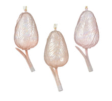 Hanger bloem glas 3 kleuren ass. L.5.4cm W.6cm H.14.1cm