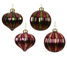 Kerstballen glas shiny 4ass assortie D.8cm