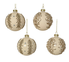 Kerstballen glas enamel - matt 4ass assortie D.8cm