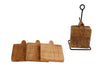 Coasters with holder 6 pieces 2 ass color 11x11x22cm