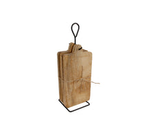 Onderbord met standaard XL naturel s4 hout 35x12x10cm