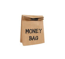 Spaarzak ''Money bag'' bruin washable paper 12x17x6cm