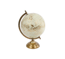 Globe on foot L cream/gold 20x20x30cm
