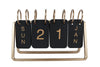 Desk calendar "Date" black/gold metal 18x6x12.5cm