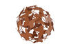 Decoratiebal "Vlinders" roestbruin metaal 24x24x24cm