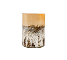 Mood light cylinder dia10x14.5 cm silver/brass