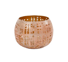Sfeerlicht open metaal bol oud roze/goud