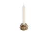 Candlestick "Solange" beige earthenware 7x7x5cm