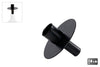 Wine bottle candlestick, black metal, 7.5 x 7.5 x 8 cm