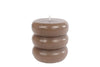 Candle "Rings" S gray 7.5x7.5x7.5cm