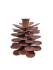 Kandelaar "Pinecone" L roze metaal 11x11x12cm