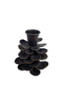 Candlestick "Pinecone" S black metal 7.5x7.5x9cm
