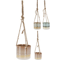 BLOEMPOT HANGEND PORSELEIN 3 ASSORTIE D11 H10/36CM