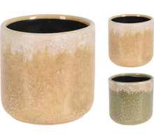 BASSIE EARTHENWARE FLOWERPOT 2 ASSORTED COLORS D8 H8CM