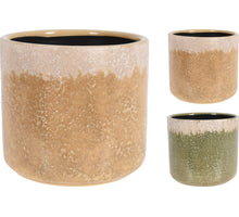 BASSIE EARTHENWARE FLOWERPOT 2 ASSORTED COLORS D13.5 H12.5CM