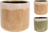 BASSIE EARTHENWARE FLOWERPOT 2 ASSORTED COLORS D13.5 H12.5CM