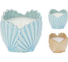 SCHELP AARDEWERK MET KAARS D8,5 H7CM 2 ASSORTIE KLEUR