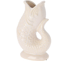 VAAS VIS KERAMIEK MET OPEN MOND WIT 16X9.7X26.5CM