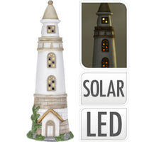 MAGNESIUM LIGHTHOUSE WITH SOLAR D22 H71.5CM