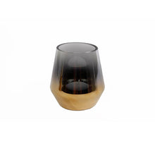 Windlicht conisch Julia S goud glas 9x9x9,5cm