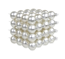 cb. 64 glasballen/cap zilver mat 40mm