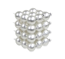 cb. 36 glasballen/cap zilver mat 57mm