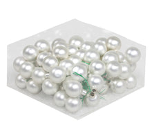 cb. 72 glasballen/wire zilver mat 30mm