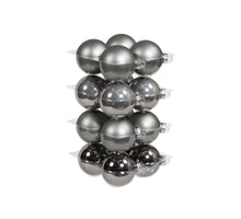 cb. 16 glasballen/cap titan grey 80 mm
