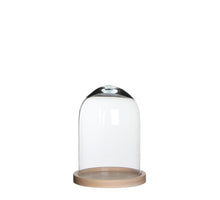 Hella stolp glas op bord l.bruin - h23xd17cm