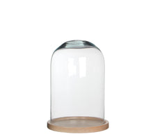 Hella stolp glas op bord l.bruin - h30xd21cm