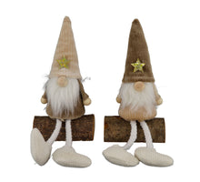Gnome polyester on stand 7.5x4.5x14cm Mixed brown