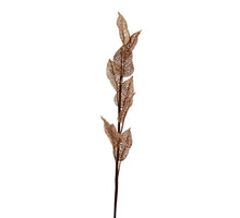 Stem Leaves Glitter 78cm Copper