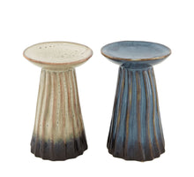 Candle holder ceramic 8x8x11.9cm 2 Mixed grey