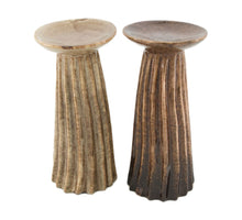 Candle holder ceramic 9.9x9.9x21cm 2 Mixed brown