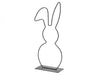 Metal bunny on base 29cm black
