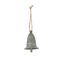 Bell zinc with hanger 10x10x12.5cm Dark grey