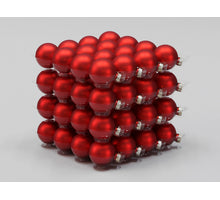 cb. 64 glasballen/cap rood mat 40mm