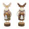 Figurine deer wood 6.7x5x18cm Mixed Brown/Natural