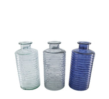 Vase glass 14.4x14.4x30.8cm 3 Mixed blue
