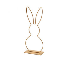 Metal rabbit on base 29cm gold
