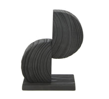 Statue paulownia wood on feet 14x7.5x18cm Black