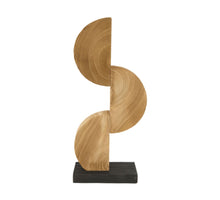 Statue paulownia wood on feet 17x7.5x38cm Natural