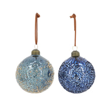 Bauble glass 8x8x8cm 2 Mixed gray