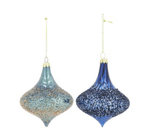 Bauble glass 10x10x12cm 2 Mixed gray