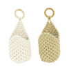 Planter hanger macrame cotton w. glass D10 H29cm 2 Mix brown