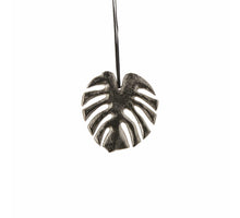 Ornament blad zilver - l9xb9,5cm